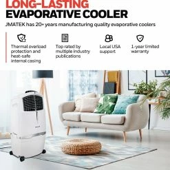 Air Conditioners Honeywell Portable Evaporative Air Cooler With Remote Control, White (CL30XCWW) 13 Air Conditioners Honeywell Portable Evaporative Air Cooler With Remote Control, White (CL30XCWW) -Lasko Sales 136CF286 0911 4254 9EC45D2D74CD44CF s7