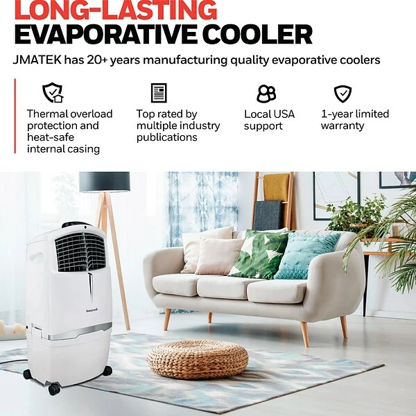 Air Conditioners Honeywell Portable Evaporative Air Cooler With Remote Control, White (CL30XCWW) 6 Air Conditioners Honeywell Portable Evaporative Air Cooler With Remote Control, White (CL30XCWW) - Image 4