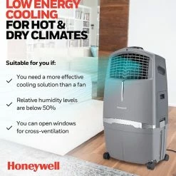Air Conditioners Honeywell 120-Volt Portable Evaporative Air Cooler With Remote Control, Gray (CL30XC) -Lasko Sales 26BAD6BD 3C11 4E00 995D0FE045344E09 s7