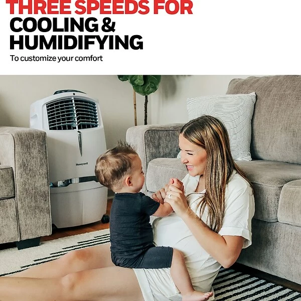 Air Conditioners Honeywell Portable Evaporative Air Cooler With Remote Control, White (CL30XCWW) 5 Air Conditioners Honeywell Portable Evaporative Air Cooler With Remote Control, White (CL30XCWW) - Image 3