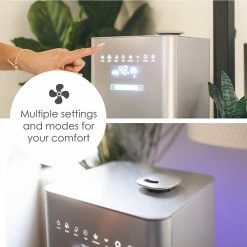 Humidifiers Crane Ultrasonic Cool & Warm Mist Console Humidifier, 1.3-Gallon, For Rooms 500 Sq. Ft., Metallic (EE-6913) 12 Humidifiers Crane Ultrasonic Cool & Warm Mist Console Humidifier, 1.3-Gallon, For Rooms 500 Sq. Ft., Metallic (EE-6913) -Lasko Sales 45C7F9C9 E064 4275 AAEDDB1F43F78E58 s7