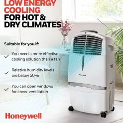 Air Conditioners Honeywell Portable Evaporative Air Cooler With Remote Control, White (CL30XCWW) 14 Air Conditioners Honeywell Portable Evaporative Air Cooler With Remote Control, White (CL30XCWW) -Lasko Sales 4A7C57C3 96CE 489F 9CC57DC7EA668CC6 s7