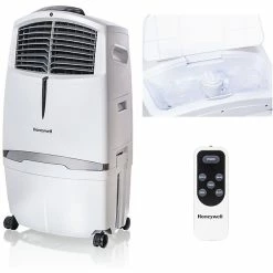 Air Conditioners Honeywell Portable Evaporative Air Cooler With Remote Control, White (CL30XCWW)