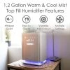 Humidifiers Crane Ultrasonic Cool & Warm Mist Console Humidifier, 1.3-Gallon, For Rooms 500 Sq. Ft., Metallic (EE-6913) -Lasko Sales 697F7870 DC60 4ADE ADE1E4710722995B s7