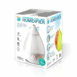 Humidifiers Crane Drop Ultrasonic Cool Mist Humidifier White (EE-5301W)