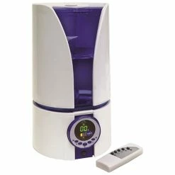 Humidifiers Comfort Zone Ultrasonic Cool Mist Humidifier, 1.1-Gallon, White/Purple (HBCCZHD81)