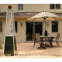 Heaters Hanover 7-Ft. 42,000 BTU Pyramid Propane Patio Heater In Stainless Steel