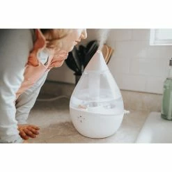 Humidifiers Crane Droplet Ultrasonic Cool Mist Humidifier, 0.5 Gal., Clear/White (EE-5302CW) -Lasko Sales sp102928864 s7