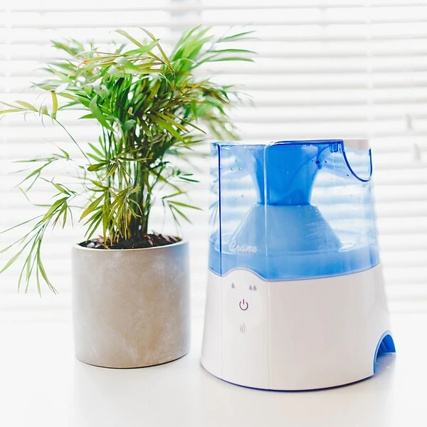 Humidifiers Crane Warm Mist Tabletop Humidifier, 0.5-Gallon, For Rooms 250 Sq. Ft., Blue/White (EE-5202H) 3 Humidifiers Crane Warm Mist Tabletop Humidifier, 0.5-Gallon, For Rooms 250 Sq. Ft., Blue/White (EE-5202H)