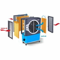 Air Conditioners Mason & Deck Evaporative Portable Air Cooler, With Remote Control, Gray (ME1MOGO)