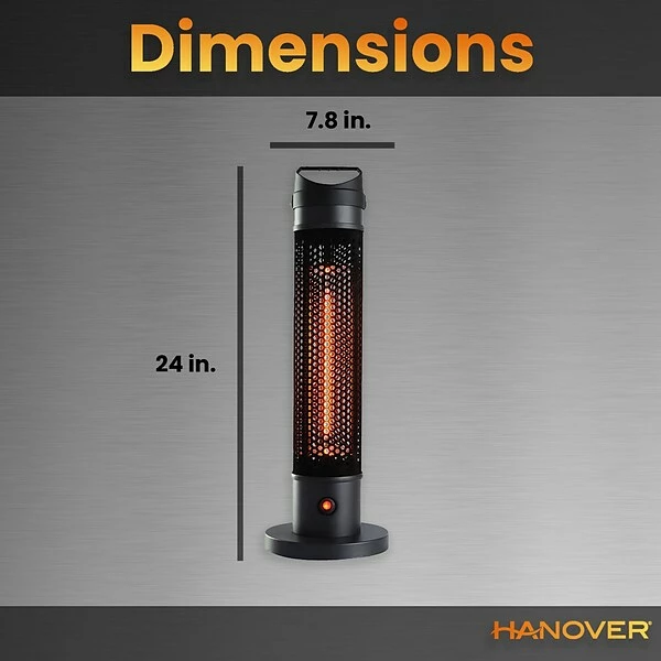 Heaters Hanover 800-Watt Electric Heater, Black (HAN1056IC-BLK) 3 Heaters Hanover 800-Watt Electric Heater, Black (HAN1056IC-BLK)