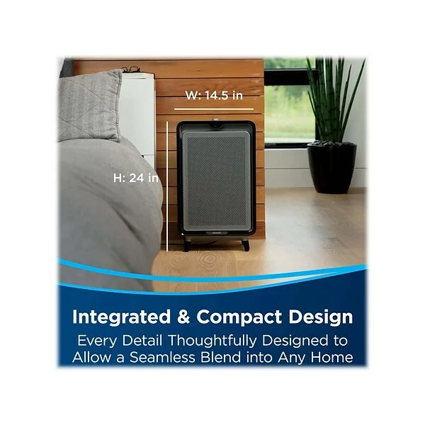 Air Purifiers Bissell Air220 HEPA Tower Air Purifier, Black/Gray (2609A) 4 Air Purifiers Bissell Air220 HEPA Tower Air Purifier, Black/Gray (2609A) - Image 2