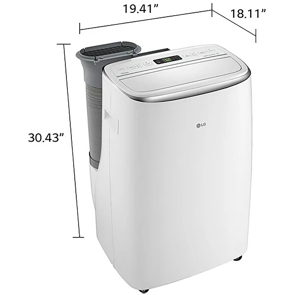 Air Conditioners LG DUAL Inverter 14000 BTU Portable Air Conditioner With Remote Control, White (LP1419IVSM) 7 Air Conditioners LG DUAL Inverter 14000 BTU Portable Air Conditioner With Remote Control, White (LP1419IVSM) - Image 5