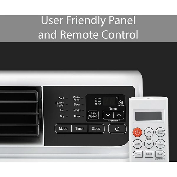 Air Conditioners LG DUAL Inverter 14000 BTU Window Air Conditioner With Remote Control, White (LW1517IVSM) 8 Air Conditioners LG DUAL Inverter 14000 BTU Window Air Conditioner With Remote Control, White (LW1517IVSM) - Image 6