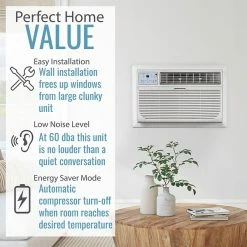 Air Conditioners Keystone Energy Star 12,000 BTU 230V Through-the-Wall Air Conditioner With Follow Me LCD Remote Cont -Lasko Sales sp127616848 s7