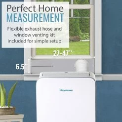 Air Conditioners Keystone 115V 13000 BTU Portable Heat/Cool Air Conditioner, Follow Me Remote Control, White, KSTAP13MAHC