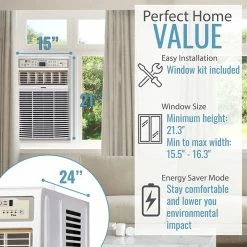Air Conditioners Keystone 10,000 BTU Window Air Conditioner With Remote Control, White (KSTSW10A) -Lasko Sales sp132964297 s7