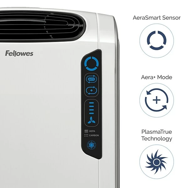 Air Purifiers Fellowes AeraMax DX55 True HEPA Console Air Purifier, White (9320701) 6 Air Purifiers Fellowes AeraMax DX55 True HEPA Console Air Purifier, White (9320701) - Image 4