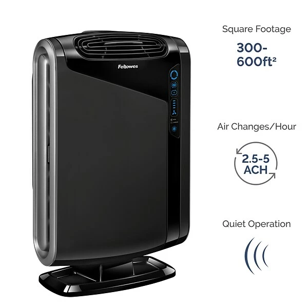 Air Purifiers Fellowes AeraMax Energy Star True HEPA Console Air Purifier, Black (9286201/AEAAMAX) 5 Air Purifiers Fellowes AeraMax Energy Star True HEPA Console Air Purifier, Black (9286201/AEAAMAX) - Image 3