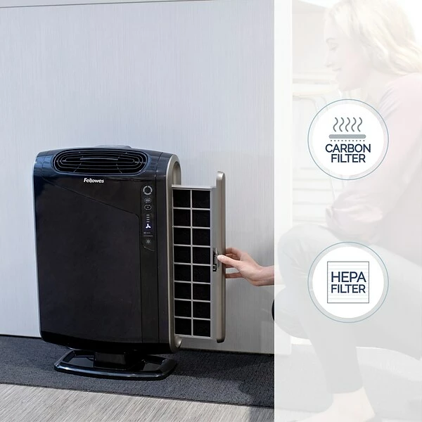 Air Purifiers Fellowes AeraMax Energy Star True HEPA Console Air Purifier, Black (9286201/AEAAMAX) 6 Air Purifiers Fellowes AeraMax Energy Star True HEPA Console Air Purifier, Black (9286201/AEAAMAX) - Image 4