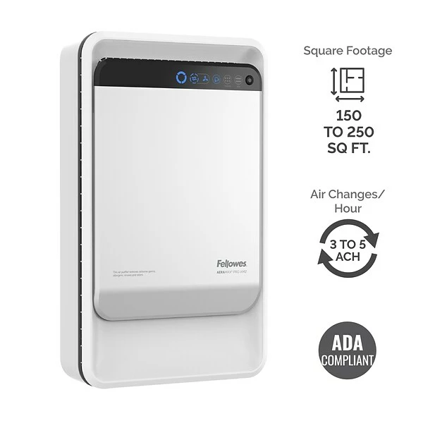 Honeywell QuietClean® Air Purifier Fellowes AeraMax Pro AM2 True HEPA Wall Mounted Air Purifier, White (9416101) 4 Honeywell QuietClean® Air Purifier Fellowes AeraMax Pro AM2 True HEPA Wall Mounted Air Purifier, White (9416101) - Image 2