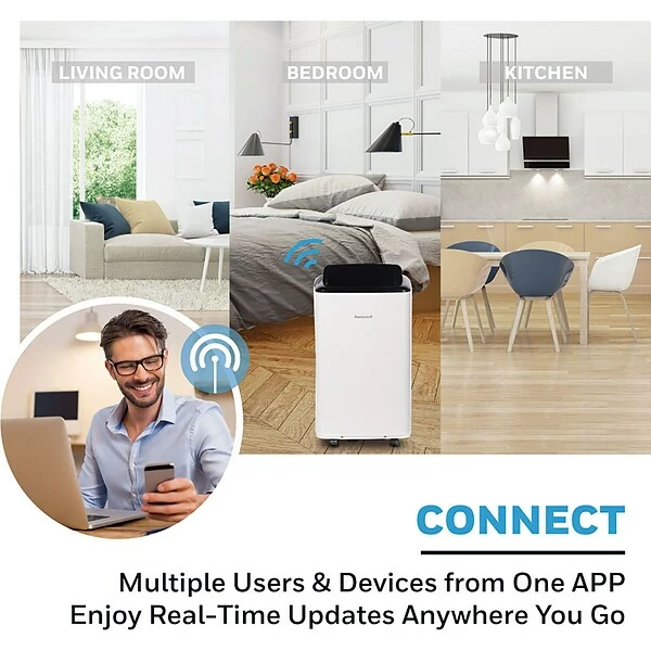 Air Conditioners Honeywell 8,000 BTU Smart Wi-Fi Portable Air Conditioner And Dehumidifier, Remote Control, Black LP0821GSSM 9 Air Conditioners Honeywell 8,000 BTU Smart Wi-Fi Portable Air Conditioner And Dehumidifier, Remote Control, Black LP0821GSSM - Image 7