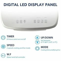 Air Conditioners JHS 8,000 BTU Portable Air Conditioner, Remote Control, Black And White HF8CESVWK5 15 Air Conditioners JHS 8,000 BTU Portable Air Conditioner, Remote Control, Black And White HF8CESVWK5 -Lasko Sales sp135450670 s7