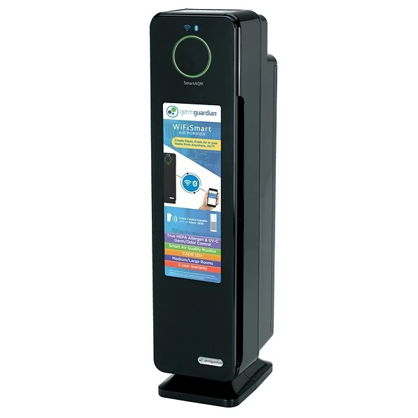 Air Purifiers GermGuardian Smart Elite 4-in-1 True HEPA Tower Air Purifier, 5-Speed, WiFi Enabled, Black (CDAP5500BCA) 5 Air Purifiers GermGuardian Smart Elite 4-in-1 True HEPA Tower Air Purifier, 5-Speed, WiFi Enabled, Black (CDAP5500BCA) - Image 3