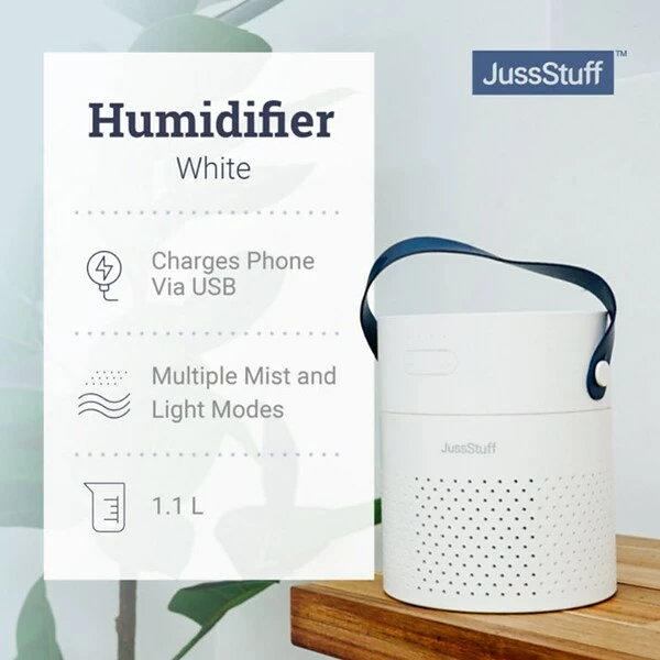 Humidifiers JussStuff Double Nozzle Humidifier, White (OJN100033) 3 Humidifiers JussStuff Double Nozzle Humidifier, White (OJN100033)