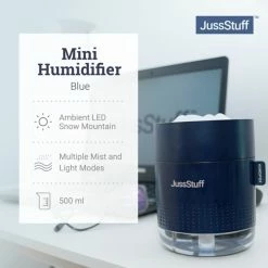 Humidifiers JussStuff Snow Mountain Mini Humidifier, Blue (OJN100032)