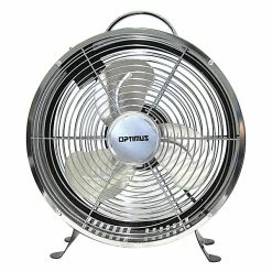 General Purpose Fans Optimus 10" 2-Speed Portable Retro Drum Fan, Black, (F-6310BK)