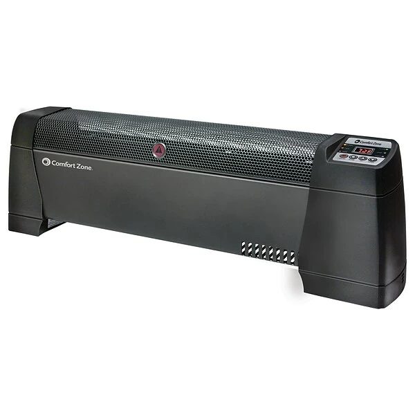 Heaters Comfort Zone 50-Watt/1,500-Watt Digital 30" Convection Portable Baseboard Heater, Black (CZ650B) 4 Heaters Comfort Zone 50-Watt/1,500-Watt Digital 30" Convection Portable Baseboard Heater, Black (CZ650B) - Image 2