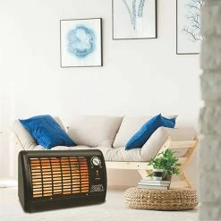 Heaters Optimus 1,320-Watt Portable Fan-Forced Radiant Heater With Thermostat, Black (H-2218BK) 10 Heaters Optimus 1,320-Watt Portable Fan-Forced Radiant Heater With Thermostat, Black (H-2218BK) -Lasko Sales sp191092265 s7