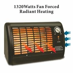 Heaters Optimus 1,320-Watt Portable Fan-Forced Radiant Heater With Thermostat, Black (H-2218BK) 11 Heaters Optimus 1,320-Watt Portable Fan-Forced Radiant Heater With Thermostat, Black (H-2218BK) -Lasko Sales sp191092266 s7