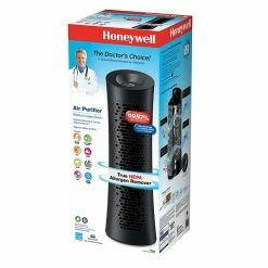 Air Purifiers Honeywell True HEPA Energy Star True HEPA Tower Air Purifier, Black (HPA030)