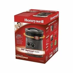Heaters Honeywell 1500-Watt 5118 BTU Portable Electric Heater, Gray (HHF360VV3)