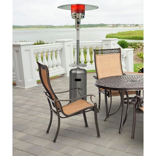 Heaters Hanover 7-Ft. 41,000 BTU Steel Umbrella Propane Patio Heater In Stainless Steel 3 Heaters Hanover 7-Ft. 41,000 BTU Steel Umbrella Propane Patio Heater In Stainless Steel