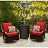 Heaters Hanover Outdoor 7-Ft. 41,000 BTU Square Wicker Propane Patio Heater In Brown/Stainless Steel -Lasko Sales sp7269060 s7