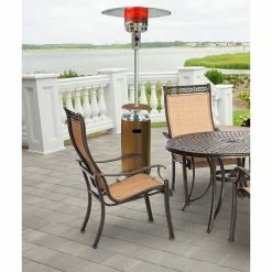 Heaters Hanover 7-Ft. 41,000 BTU Steel Umbrella Propane Patio Heater In Bronze/Stainless Steel