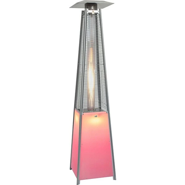 Heaters Hanover 7-Ft. 42,000 BTU Square Propane Patio Heater With Stainless Steel Frame And Multi-Color LED Lighted Base 4 Heaters Hanover 7-Ft. 42,000 BTU Square Propane Patio Heater With Stainless Steel Frame And Multi-Color LED Lighted Base - Image 2
