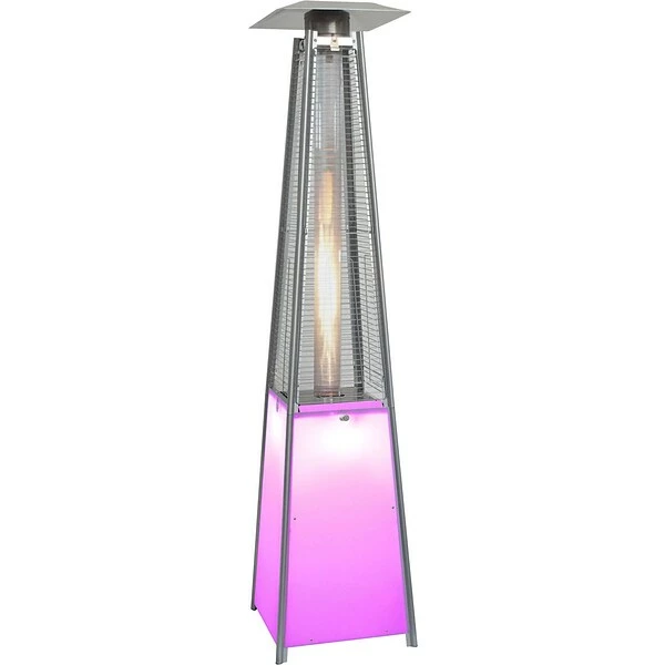 Heaters Hanover 7-Ft. 42,000 BTU Square Propane Patio Heater With Stainless Steel Frame And Multi-Color LED Lighted Base 5 Heaters Hanover 7-Ft. 42,000 BTU Square Propane Patio Heater With Stainless Steel Frame And Multi-Color LED Lighted Base - Image 3