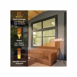 Heaters Hanover 1500-Watt Electric Heater, Silver (HAN1053IC-TP) -Lasko Sales sp90644766 s7