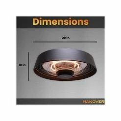 Heaters Hanover 1500-Watt Electric Heater, Black (HAN1054IC-BLK) 8 Heaters Hanover 1500-Watt Electric Heater, Black (HAN1054IC-BLK) -Lasko Sales sp90644776 s7