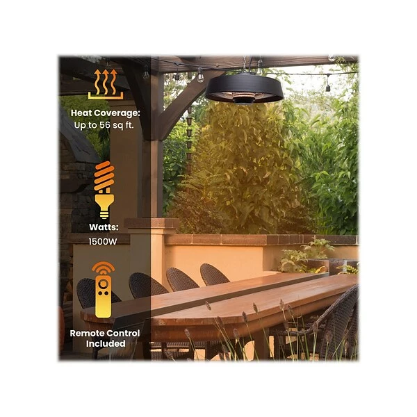 Heaters Hanover 1500-Watt Electric Heater, Black (HAN1054IC-BLK) 6 Heaters Hanover 1500-Watt Electric Heater, Black (HAN1054IC-BLK) - Image 4