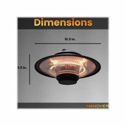 Heaters Hanover 1500-Watt Electric Heater, Black (HAN1055IC-BLK) -Lasko Sales sp90644781 s7