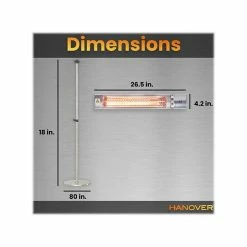 Heaters Hanover 1500-Watt Electric Heater, Silver (HAN1053IC-SD) 12 Heaters Hanover 1500-Watt Electric Heater, Silver (HAN1053IC-SD) -Lasko Sales sp90644795 s7