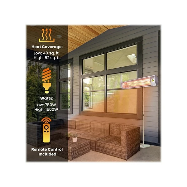 Heaters Hanover 1500-Watt Electric Heater, Silver (HAN1053IC-SD) 7 Heaters Hanover 1500-Watt Electric Heater, Silver (HAN1053IC-SD) - Image 5