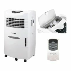 Air Conditioners Honeywell Portable Evaporative Air Cooler, With Remote Control, White (CL201AEW) -Lasko Sales sp95382757 s7