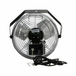 Fans TPI Workstation 15.25" 3-Speed Wall Fan, Gray Grill And Black Yoke (07986002)